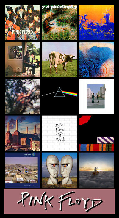 Images of Pink Floyd's albums.